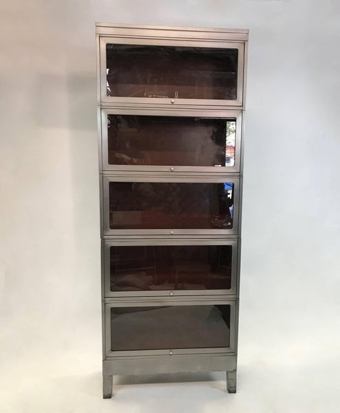 Vintage metal store barrister bookcase