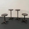 Industrial Adjustable Brushed Steel Swivel Pedestal Stools