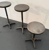 Industrial Adjustable Brushed Steel Swivel Pedestal Stools