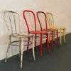 Set Of Four Industrial Painted Steel Café Dining Chairs