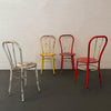 Set Of Four Industrial Painted Steel Café Dining Chairs