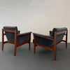 Mid-Century Modern Walnut And Chenille Upholstered Loveseat Settee