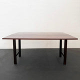 Mid-Century Modern Rosewood Flip-Top Dining Table Console By Harvey Probber