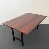 Mid-Century Modern Rosewood Flip-Top Dining Table Console By Harvey Probber