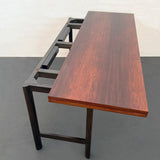 Mid-Century Modern Rosewood Flip-Top Dining Table Console By Harvey Probber