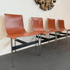 Set of Six Leather "T" Chairs By Katavolos, Kelley & Littell For Laverne Inc.