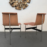 Set of Six Leather "T" Chairs By Katavolos, Kelley & Littell For Laverne Inc.