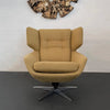 Scandinavian Modern Wingback Egg Swivel Lounge Chair