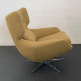 Scandinavian Modern Wingback Egg Swivel Lounge Chair