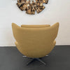 Scandinavian Modern Wingback Egg Swivel Lounge Chair