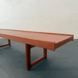 Long Teak "Krobo" Table/Bench By Torbjørn Afdal For Bruksbo, Norway