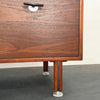 Mid-Century Modern Walnut Credenza Bookcase With Y Pulls By Jens Risom