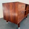 Mid-Century Modern Walnut Credenza Bookcase With Y Pulls By Jens Risom