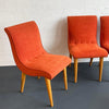 Art Deco Upholstered Scoop Dining Chairs By Russel Wright For Conant Ball