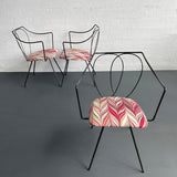 Mid-Century Modern Wrought Iron Dining Chairs Attributed To Tony Paul