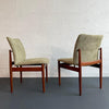 Danish Modern Upholstered Dining Chairs Model 191 By Finn Juhl