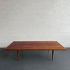 Mid-Century Modern Wide Slat Mahogany Coffee Table By Mel Smilow