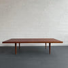 Mid-Century Modern Wide Slat Mahogany Coffee Table By Mel Smilow