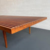 Mid-Century Modern Wide Slat Mahogany Coffee Table By Mel Smilow