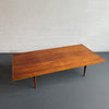 Mid-Century Modern Wide Slat Mahogany Coffee Table By Mel Smilow