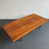 Mid-Century Modern Wide Slat Mahogany Coffee Table By Mel Smilow