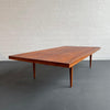 Mid-Century Modern Wide Slat Mahogany Coffee Table By Mel Smilow