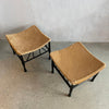 Cowhide Upholstered Egyptian Thebes Stools For Liberty & Co.