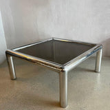 Polished Aluminum "Tubo" Coffee Table By John Mascheroni For Vecta