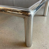 Polished Aluminum "Tubo" Coffee Table By John Mascheroni For Vecta