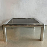 Polished Aluminum "Tubo" Coffee Table By John Mascheroni For Vecta