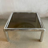 Polished Aluminum "Tubo" Coffee Table By John Mascheroni For Vecta