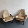 Mid-Century Modern High-Back Upholstered Lounge Chairs By Adrian Pearsall