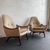 Mid-Century Modern High-Back Upholstered Lounge Chairs By Adrian Pearsall