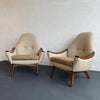 Mid-Century Modern High-Back Upholstered Lounge Chairs By Adrian Pearsall