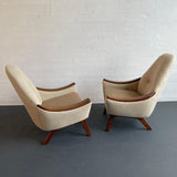 Mid-Century Modern High-Back Upholstered Lounge Chairs By Adrian Pearsall