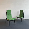 Pair Of Mid-Century Modern Highback Accent Chairs