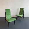 Pair Of Mid-Century Modern Highback Accent Chairs