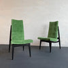 Pair Of Mid-Century Modern Highback Accent Chairs