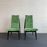 Pair Of Mid-Century Modern Highback Accent Chairs