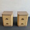 Art Deco Leather Faux Shagreen Night Stands By Gilbert Rohde