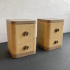 Art Deco Leather Faux Shagreen Night Stands By Gilbert Rohde