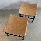 Cowhide Upholstered Egyptian Thebes Stools For Liberty & Co.