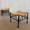 Cowhide Upholstered Egyptian Thebes Stools For Liberty & Co.