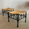 Cowhide Upholstered Egyptian Thebes Stools For Liberty & Co.