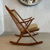 Danish Modern Teak Rocking Chair By Frank Reenskaug For Bramin