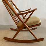 Danish Modern Teak Rocking Chair By Frank Reenskaug For Bramin