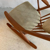 Danish Modern Teak Rocking Chair By Frank Reenskaug For Bramin