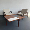 Adrian Pearsall Style Mid-Century Modern Sculptural Walnut Lounge Chairs