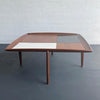 John Keal For Brown-Saltman Square Walnut And Laminate Checkered Coffee Table