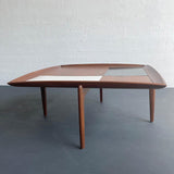 John Keal For Brown-Saltman Square Walnut And Laminate Checkered Coffee Table